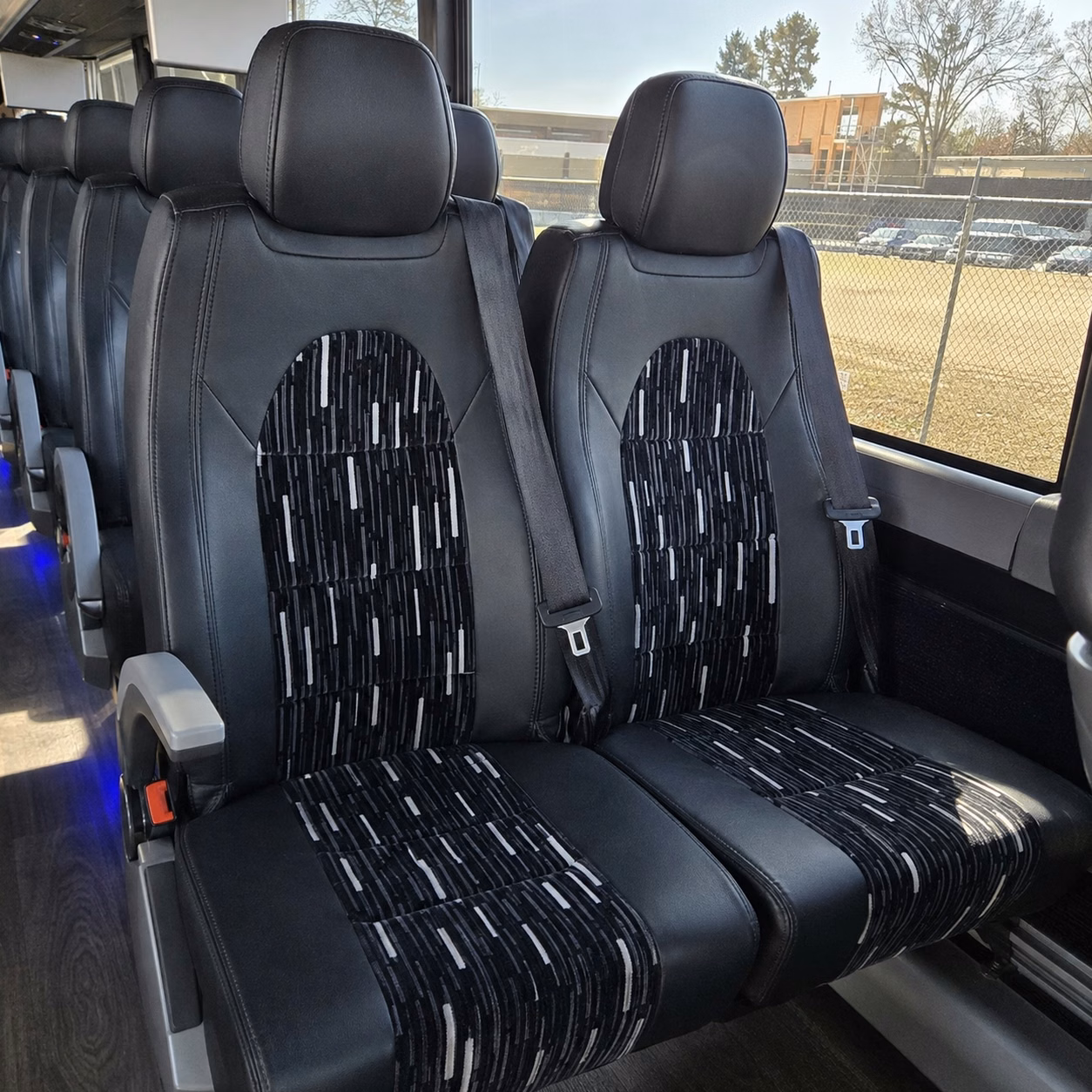 56 passenger charter bus interior